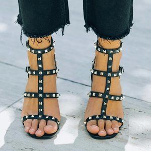 Vici Roxy Studded Strappy Heeled Sandal